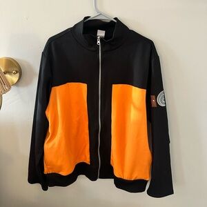 Black and Orange Zip-Up Jacket